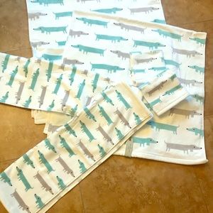 Dachshund six (6) piece bath towel set